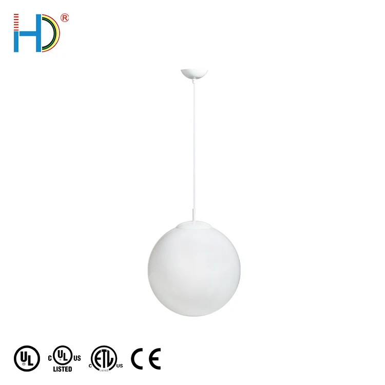 Best type of nordic modern single hanging lights acrylic ball pendant lamp for coffee shop
