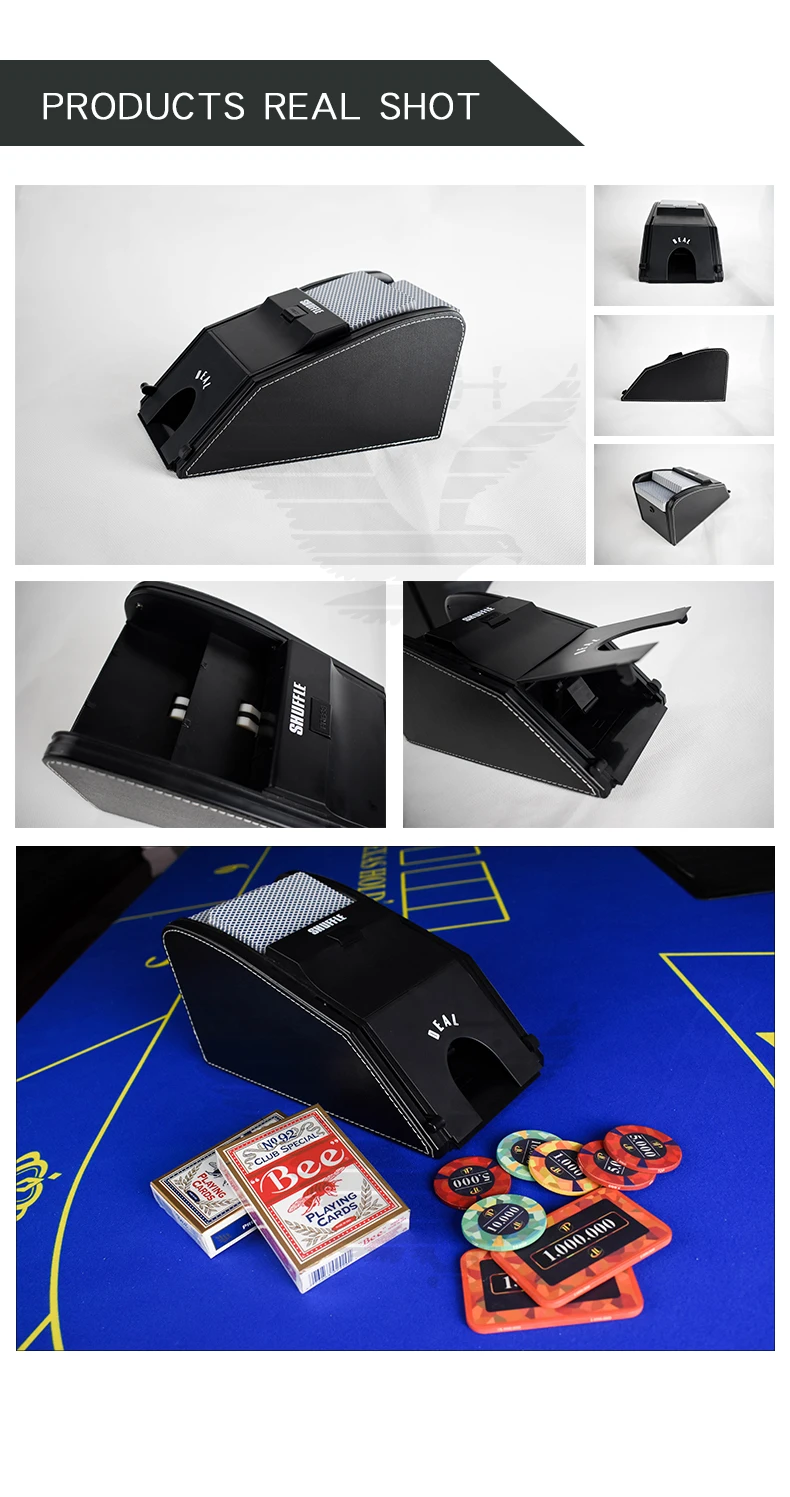 Yh 2 In 1 Card Shuffler & Dealer Baccarat Shoe Blackjack Playing Card