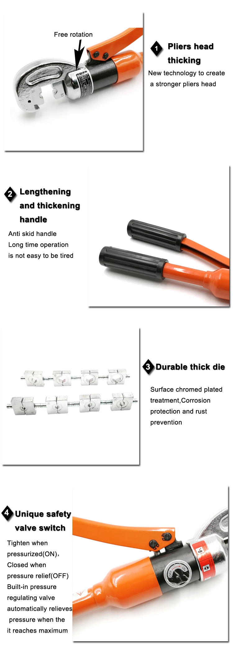 Wire Rope Swaging Steel Swage Dies Hp120cw Pro Press Crimping Tool