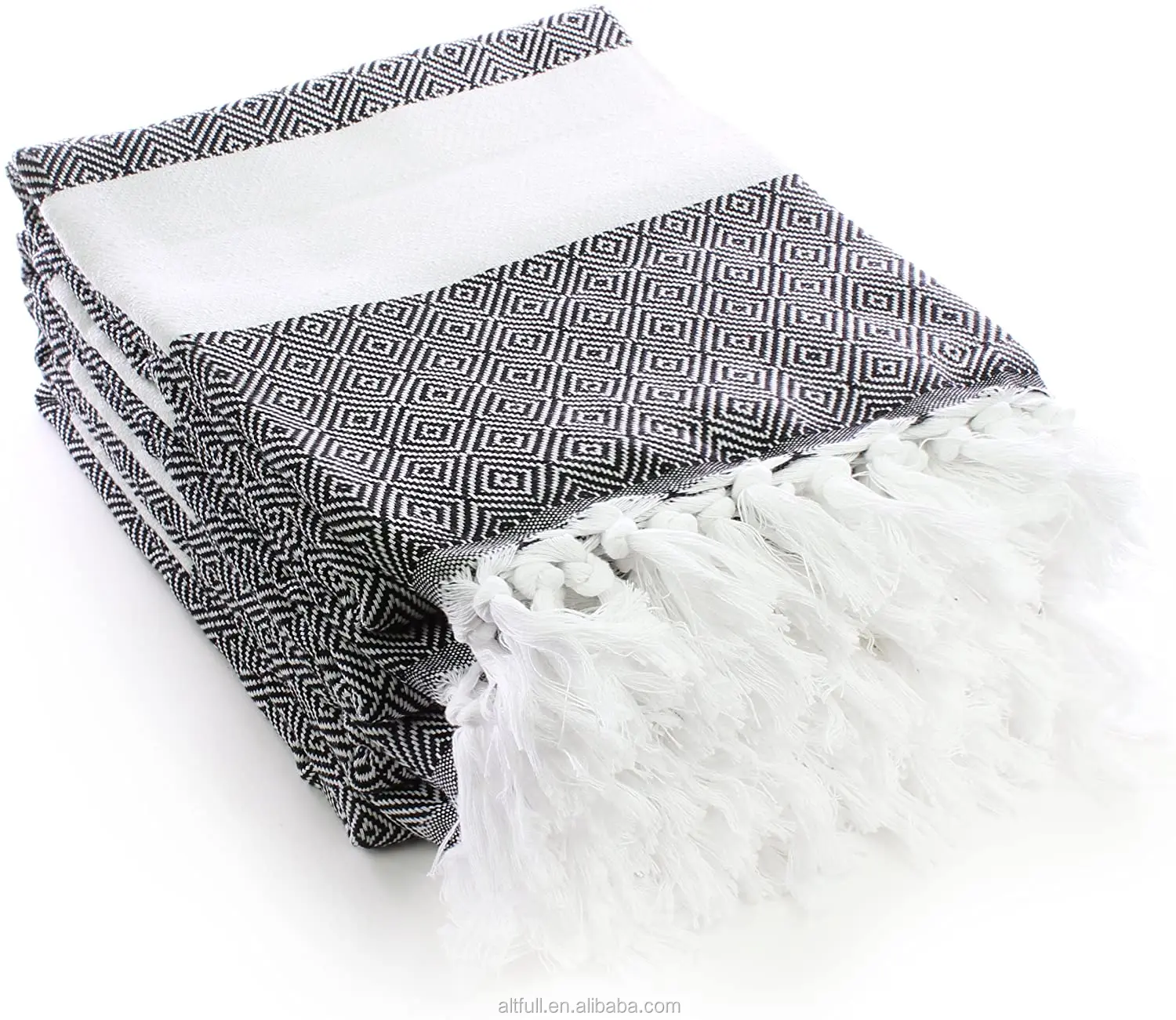 Wholesale Ali 100 Cotton Turkish Towels Large Size Fringed Fouta Beach