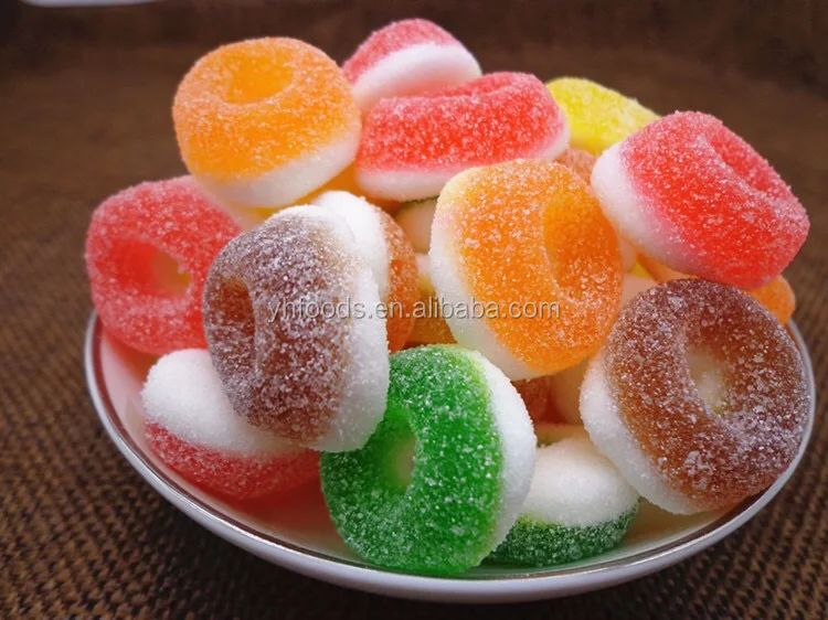Super Sour Ring Circle Round O Shape Gummy Jelly Candy Buy Sugar