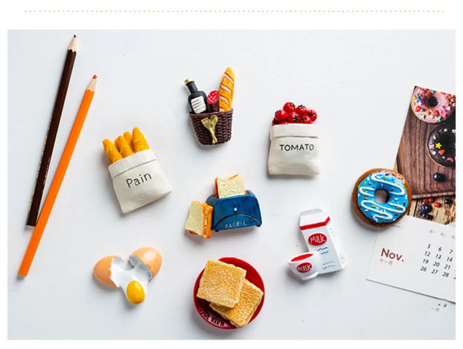 Personalized Custom Food 3d For Fridge Souvenir Wooden Fridge