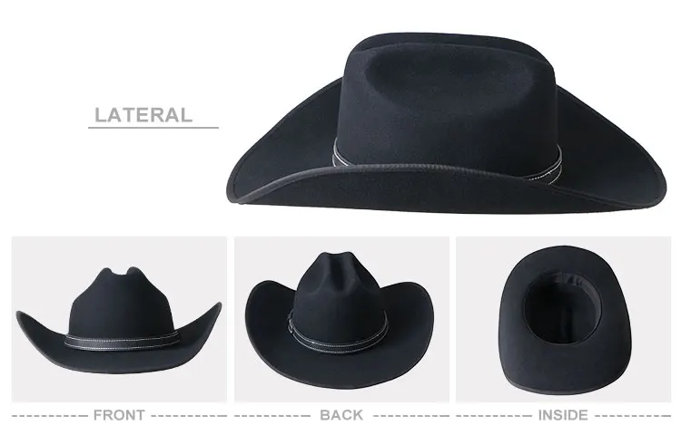 China Manufacture Design Winter Western Fedora Felt Cowboy Hats For Men ...