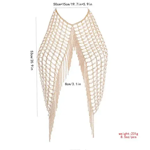 Body Chains Beach Pearl Bikini Chain Bra Fashion Harness Charm Accessories Jewelry