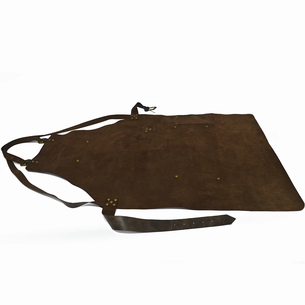 Professional Leather Work Apron Heavy Duty Genuine Leather Tool Apron