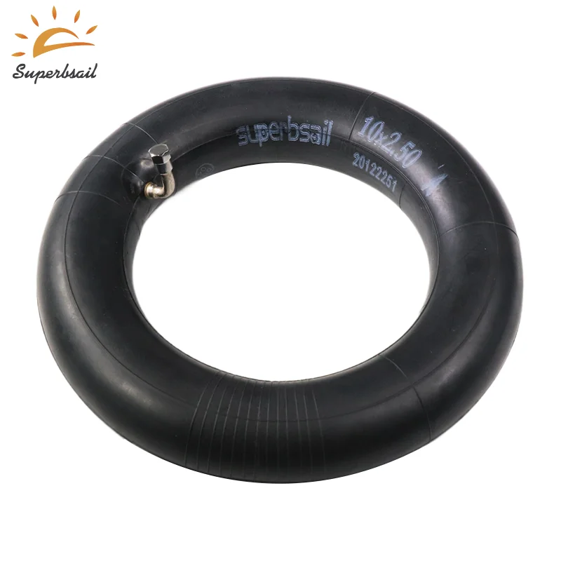 Superbsail 10X2.5 Inner Tube 10x2.5 Tube Innertube With Bent Valve 45 90 Degree Valve For Baby Stroller Pram Scooter 10 Inch factory