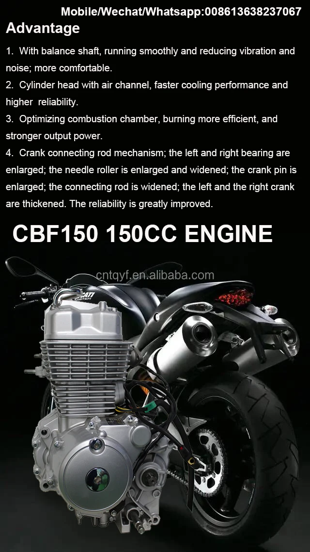 162fmj Motorcycle Engine Cbf150 150cc Motorbike Engine Assembly - Buy ...