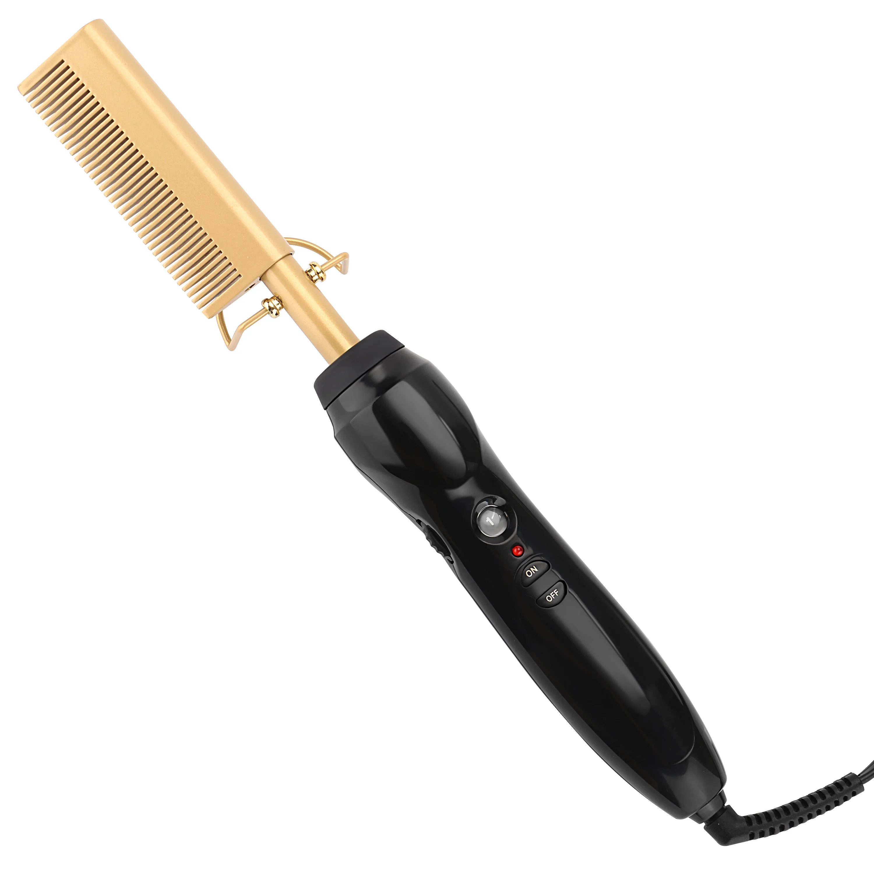 Hot Comb Electric For African Hair Gold Pressing Comb For Wig Hair