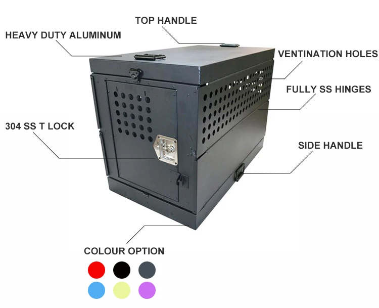 Collapsible K9 Dog Crate Box Large Single Folding Xl Cages For Dogs