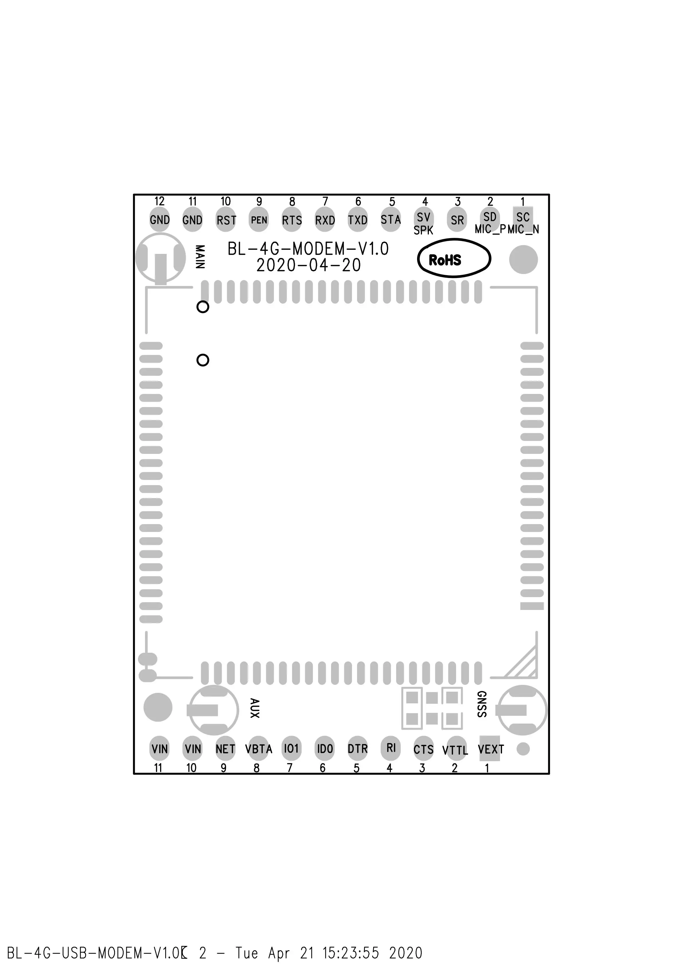 Wireless 4G Module SIM7600 With SIM Card slot