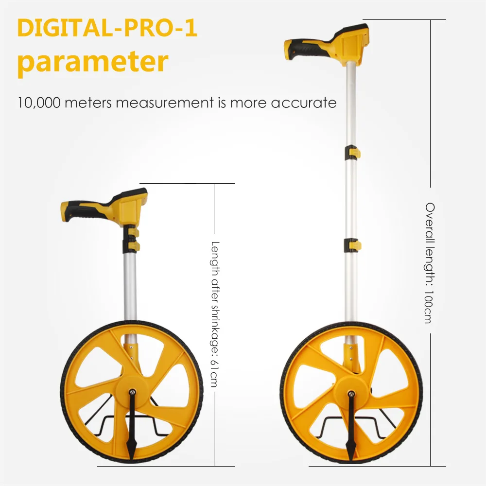 Telescopic Measuring Rod Measuring Wheel With Back Light Data Storable