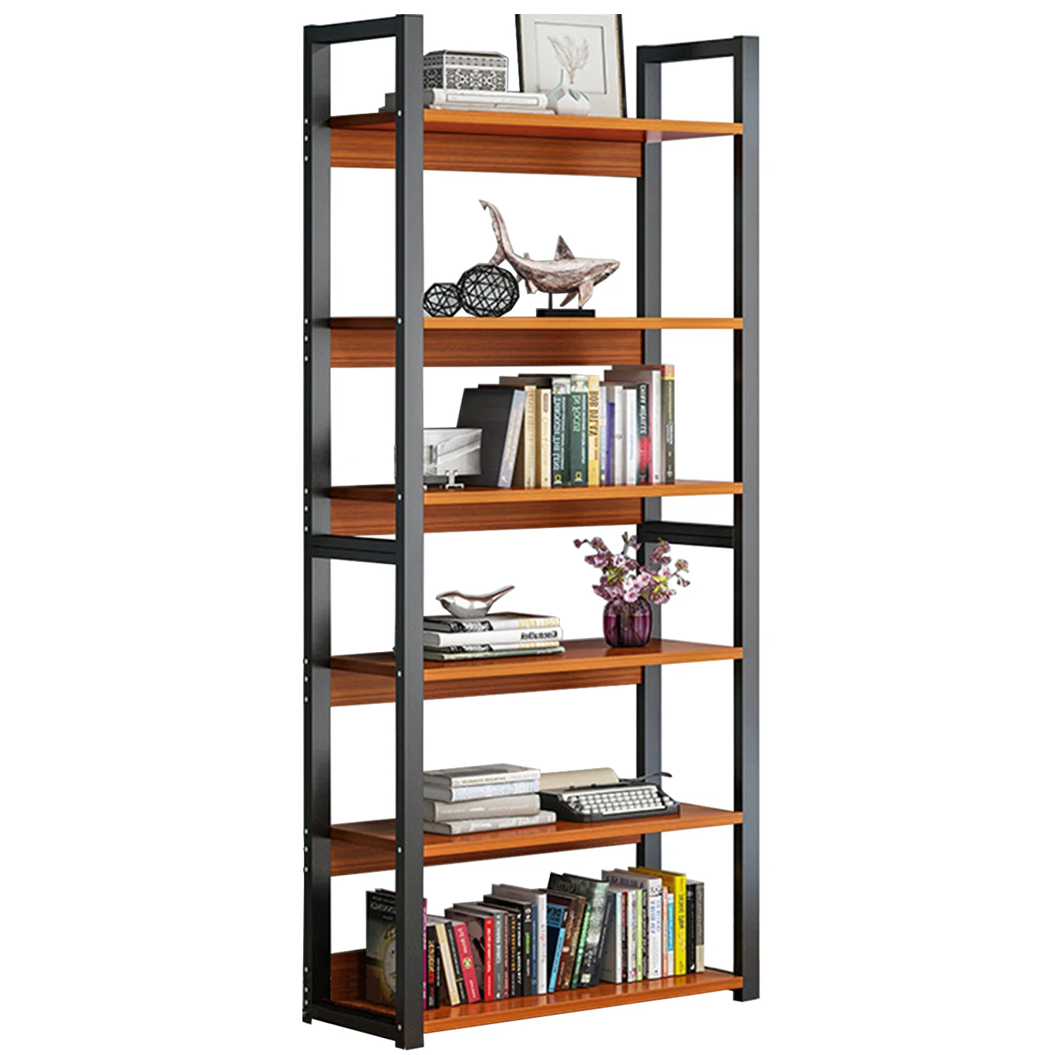 Modern Design Bookshelf 6 Layer Wooden Book Rack For Office Buy Bookshelf 6tier,Wooden