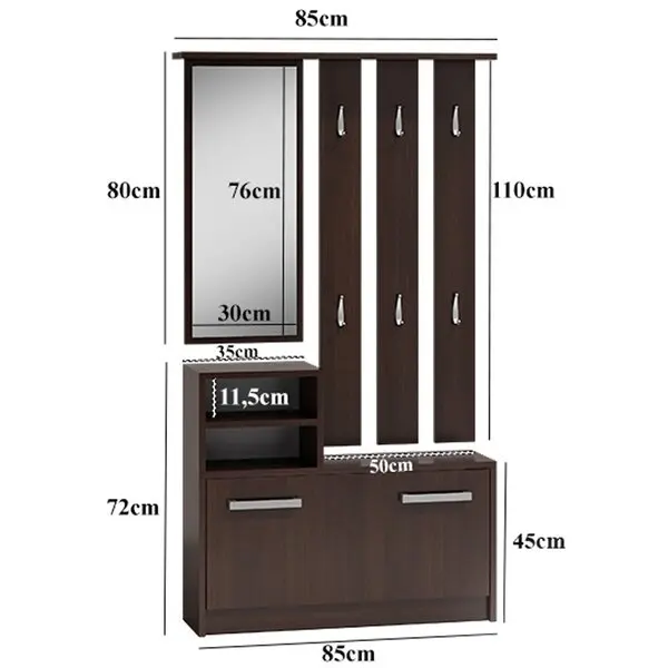 Cheap price retail wooden retail shoe rack display with mirror cabinet