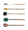 Cute Bobby Pins Rainbow color Irregularity Rhinestone decorated Hairpins Plastic stones Flat hairclip 7CM Girls pins Daily life