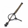 Outdoor portable handmade weave bottle handle multi function 550 paracord fire starter bottle handle