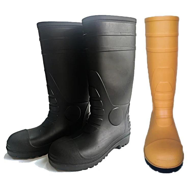 
Accept Custom PVC Waterproof PVC Steel Toe Safety Rain Shoes Rain Boots Gumboots 
