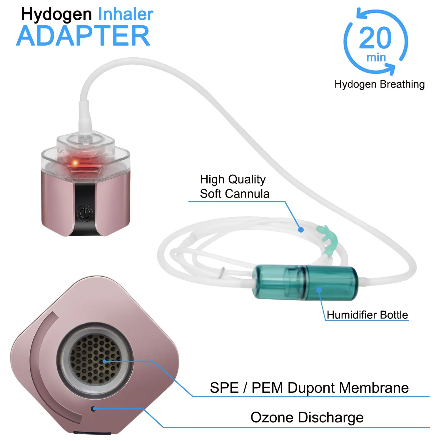 SPE PEM Hydrogen-rich Water Bottle Molecular Hydrogen Water Generator For Health