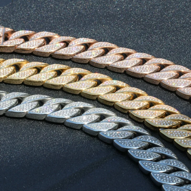 316l Stainless Steel Luxury Custom Gold Diamond Cuban Pitbull Dog Chain