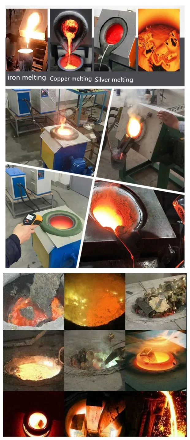 Small Copper Bronze Brass Aluminum Iron Stainless Steel Melting IGBT Induction Furnace