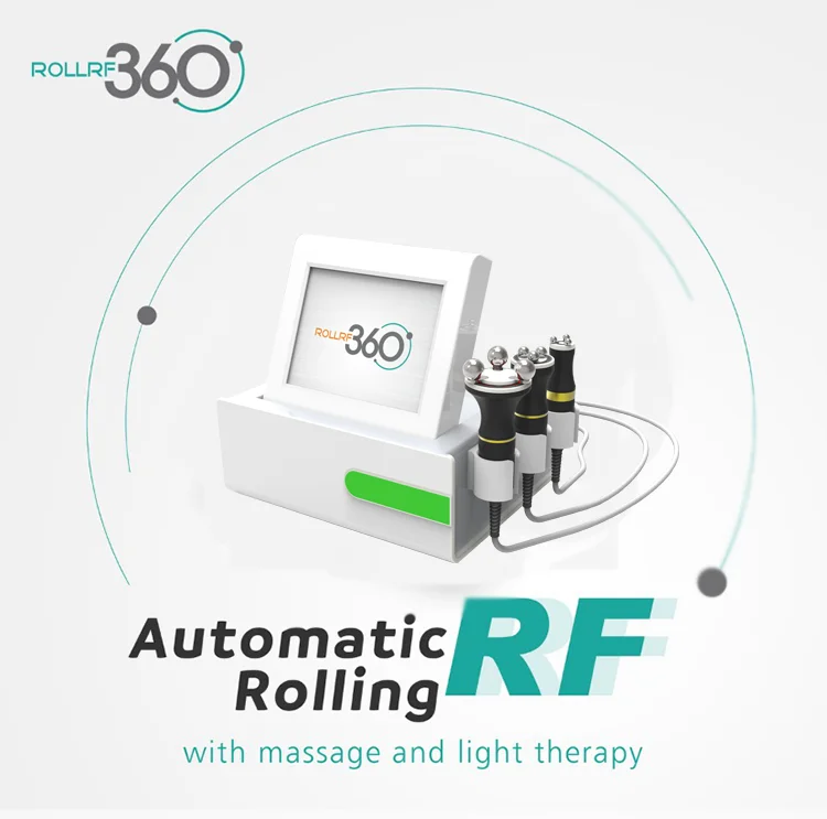 Newest 360 degree rotating rf skin tightening machine roller rf 360 radio frequency body slimming massage machine