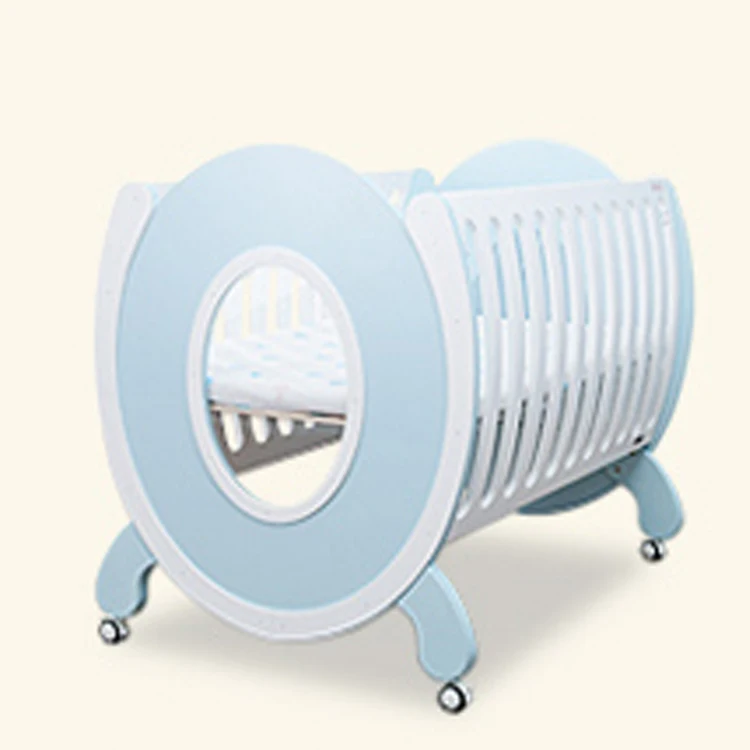 Design Baby Bed Foldable Wooden Baby Bedside Crib Adjustable Baby Box