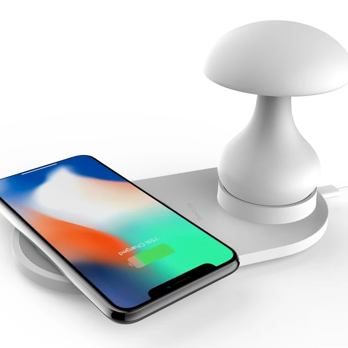 2020 new arrivals 2 in 1 wireless phone charger with led moon table lamps & reading lamps