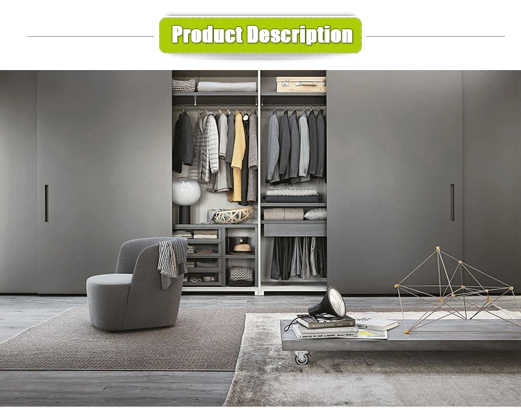 Eco-friendly Customized Wardrobe with Sliding Doors Freestanding Wardrobe Armoire Closet Bedroom Furniture