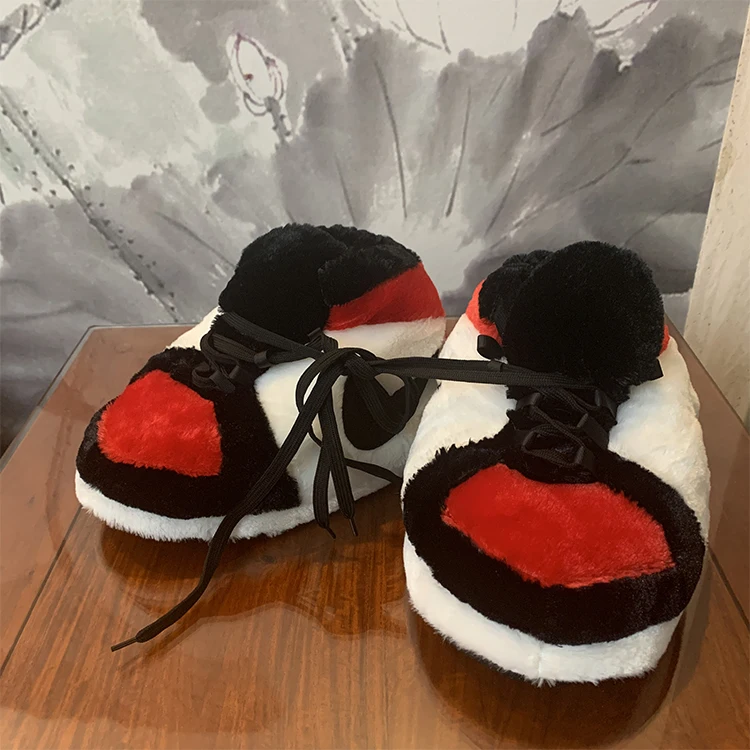 fluffy air jordan slippers