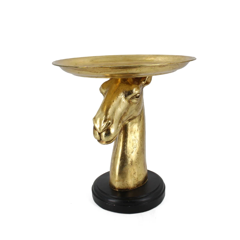 Metal Decorative Serving Tray Animal Resin Ant Statue Gold Wholesale For Home Accessories And Decor details