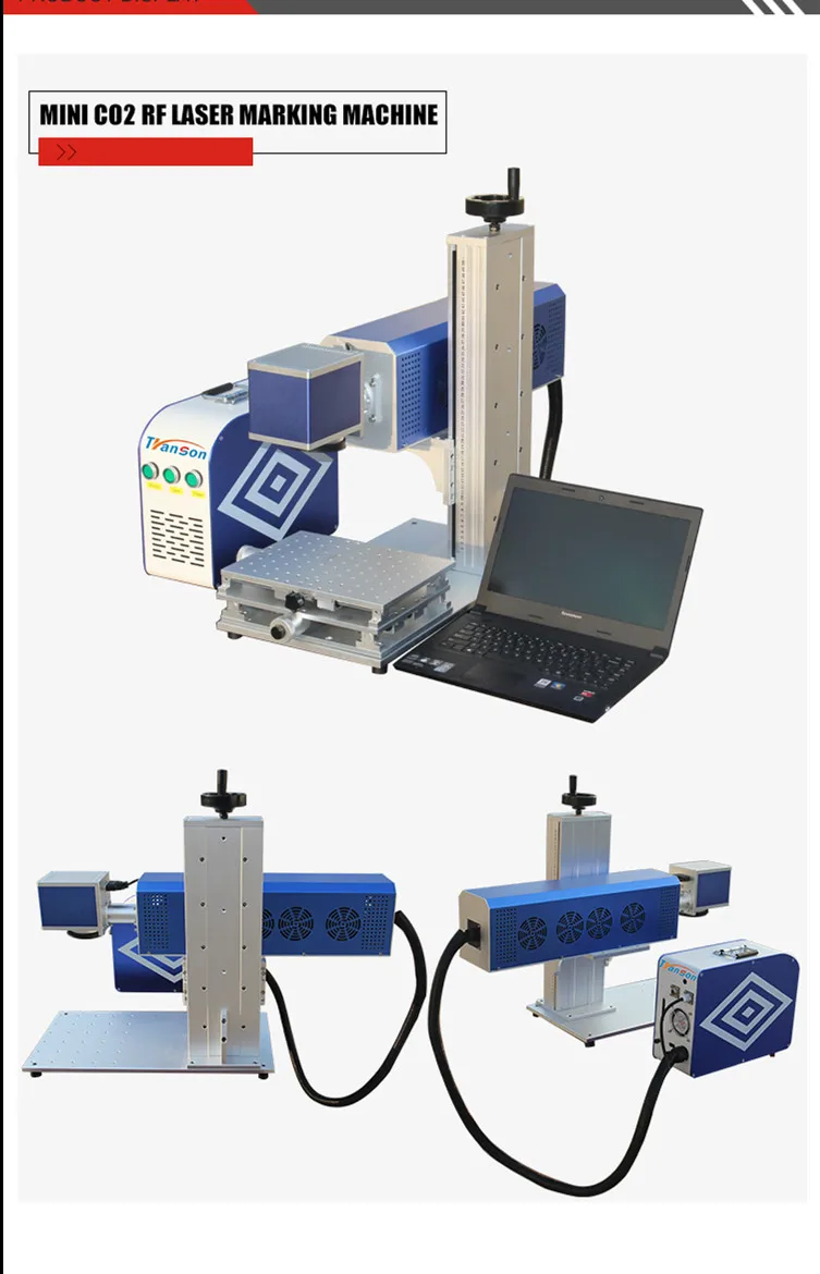 mini CO2 RF Laser Marking Machine with DAVI Metal Laser Tube 20W