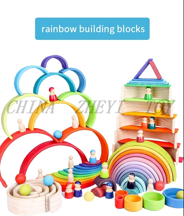 baby wooden rainbow