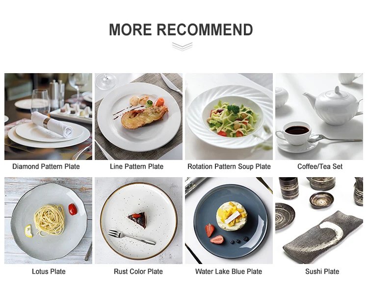 product-Two Eight-Ceramic Plates Dinnerware Set, Hosen Royal White Ceramic Plates, Beautiful Restaur-2