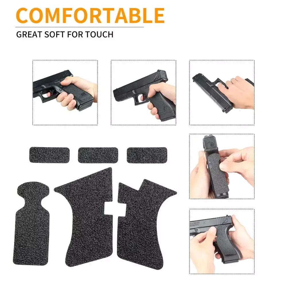 Pistol Gun Glock Nonslip Rubber Texture Grip Wrap Tape For Glock 17 19