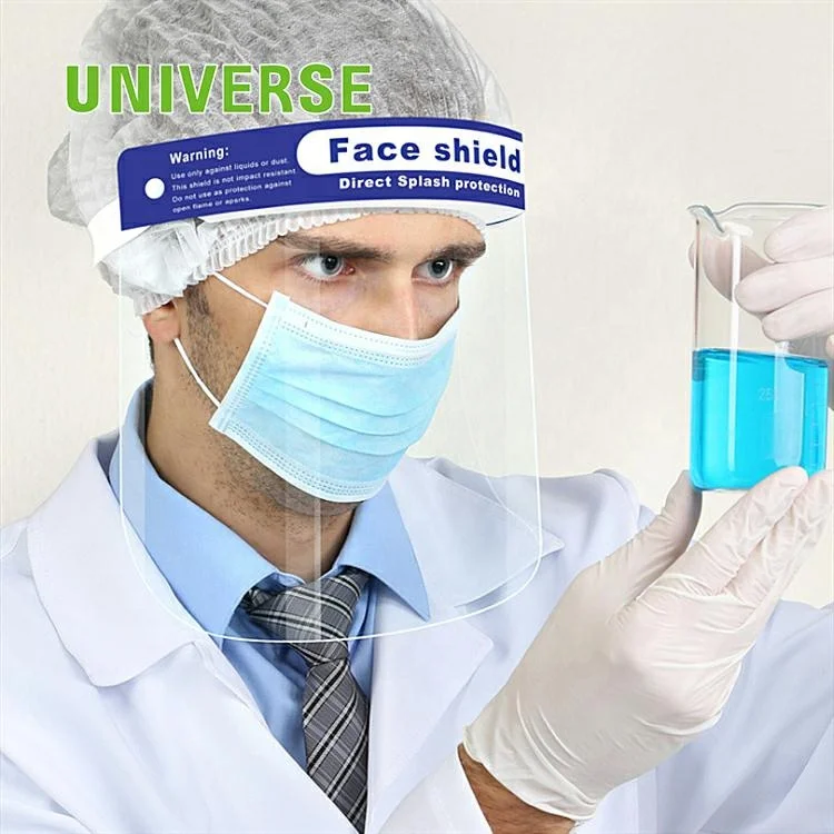UNIVERSE factory custom clear bicycle helmet safety counter cashier transparent plexiglass face shield