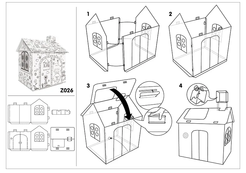 纸壳大房子的制作方法图片