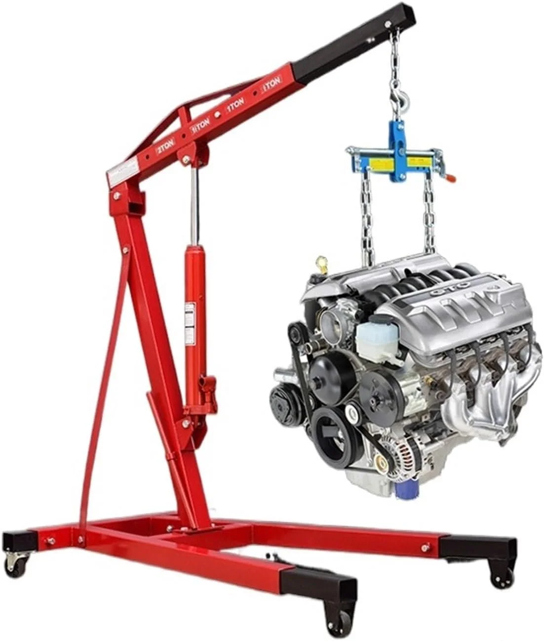 Engine Hoist Hydraulic Lift Crane Hoist Tool 2 Ton Folding Mobile Crane