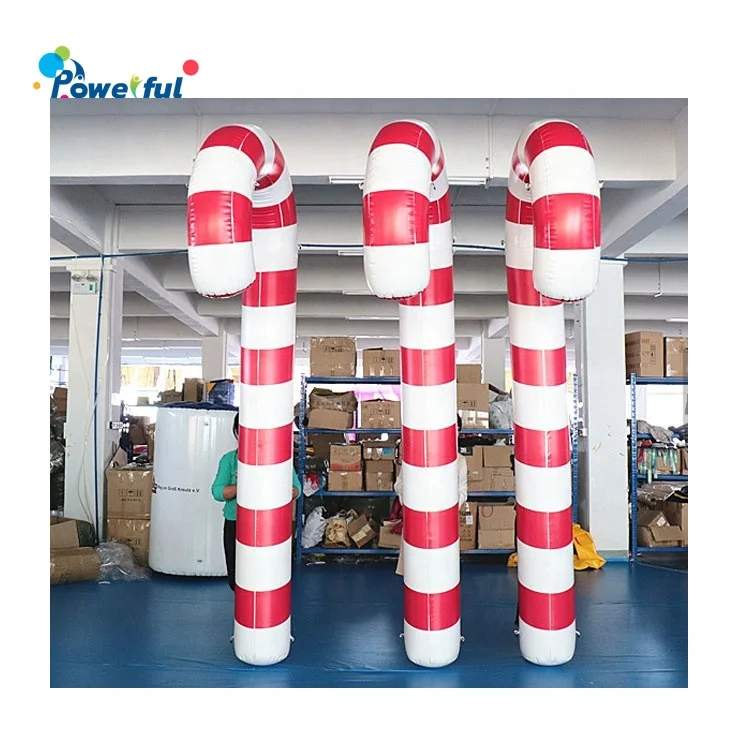 Airtights Christmas Decoration Helium Balloon PVC Inflatable Candy Cane Balloon