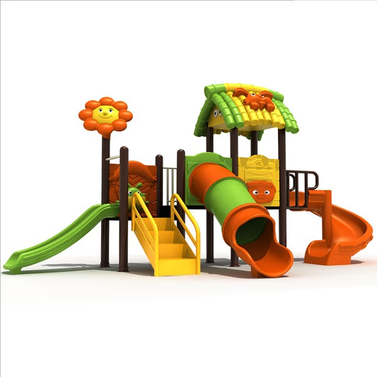Hot Sale Kids Plastic Slide Outdoor Playground Equipment Sets For