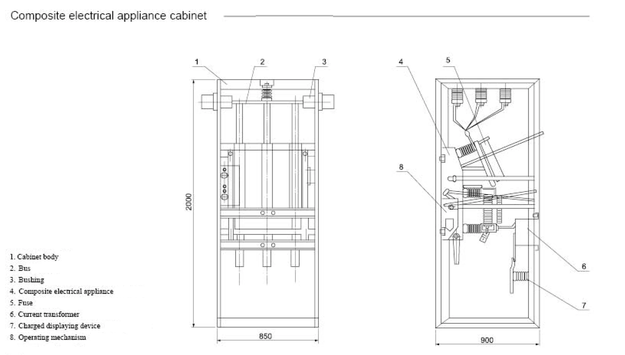 YIFA HXGN-12(SF6) Unit type AC metal-enclosed ring main unit rmu switchgear