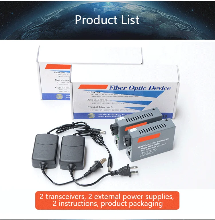 10/100m Ftth Optilink Media Converter Htb 3100 Netlink Media