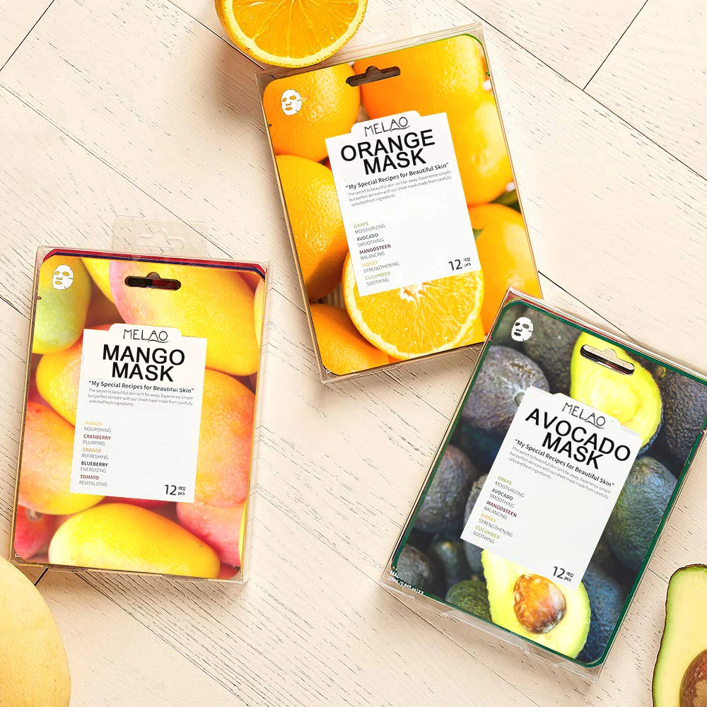 Oem Melao Fruit Extract Moisturizing Korean Facial Mask Oil Control