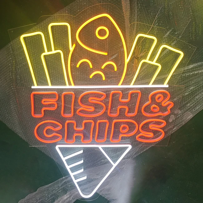 FIsh&chips led neon sign