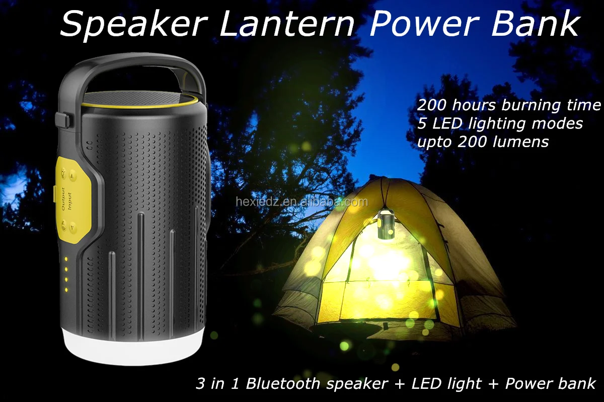 camping light with bluetooth speaker