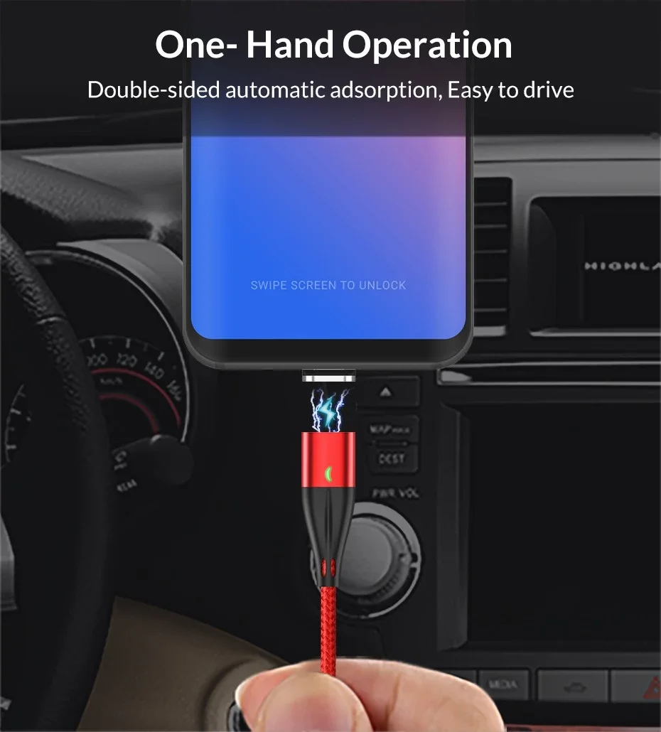 ZICAS High Quality Fast Charging Phone Magnet Charger 3 in 1 Magnetic USB Cable For iPhone+Micro+USB C - ANKUX.COM