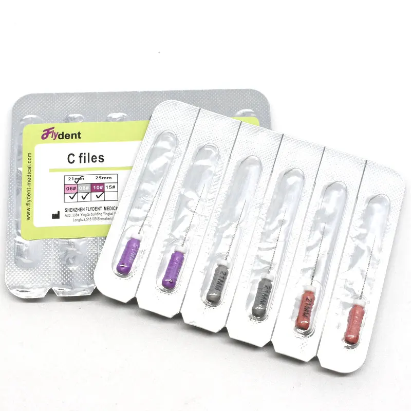 Dental Hand Use C Files Endo Root Canal 25mm 6 8 10 Stainless Steel