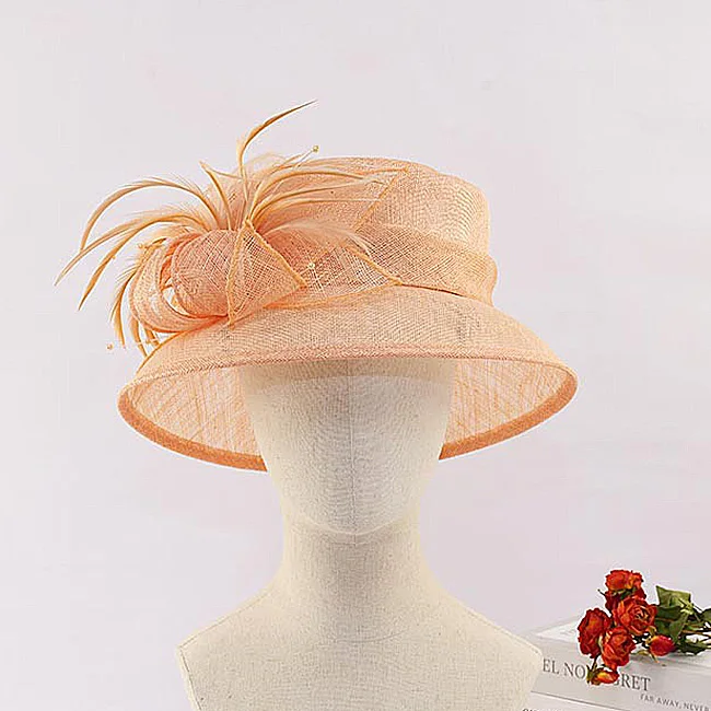 3866 2psc Sinamay Kentucky Derby Hats, Fascinators Hats For Women, Tea Kentucky Derby Hats | Custom & Couture Sinamay Hats for Race  main image 2