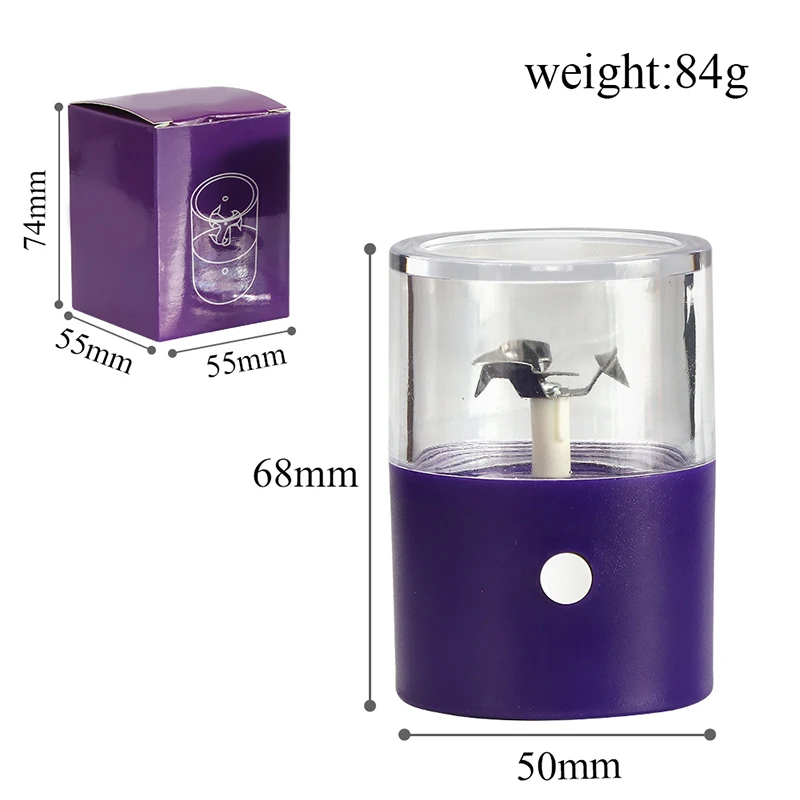 New Plastic Automatic Electric Herb Grinder 50mm Rechargeable Electric