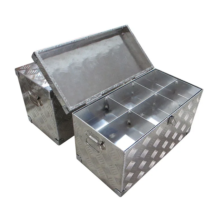 product hard case aluminum truck protective tool box set suitcase waterproof body customized logo layer lock color double material type-3