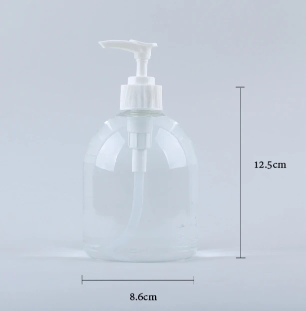250ml 500ml 1000ml Clear Pet Plastic Shampoo Containers Packaging Clear Shampoo Bottles With