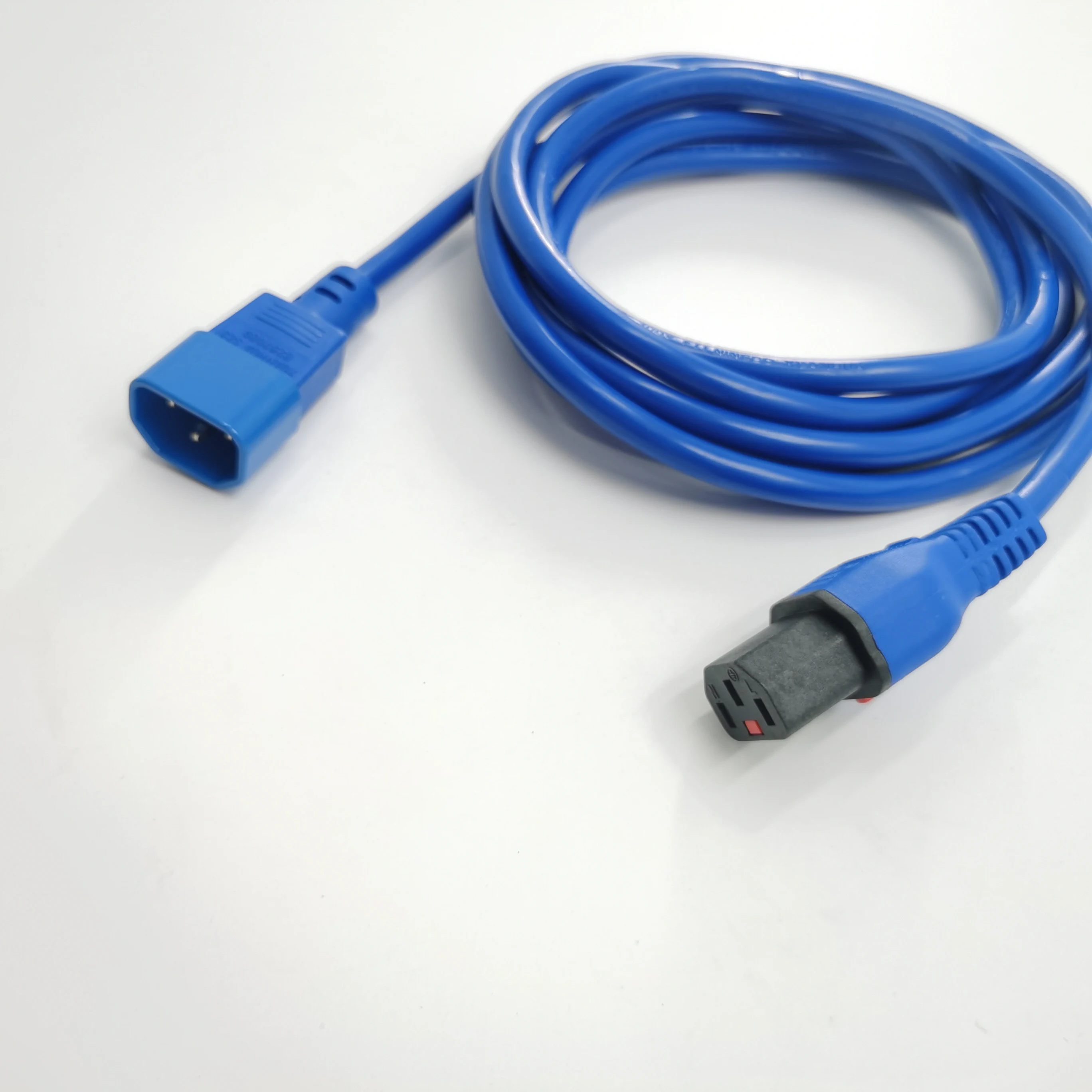 product high quality c13 c14 dc plug lock extension cord  for approved iec 320 connector 3 core power cable ip35 industrial use-8